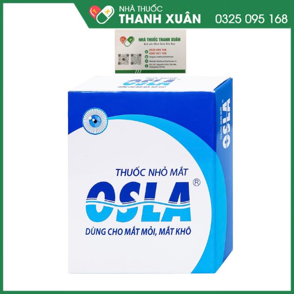 Thuốc nhỏ mắt Osla - Trị mỏi mắt, ngứa mắt, khô rát mắt, cay mắt